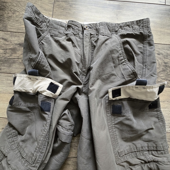 Eddie Bauer Mens Green Zip Off Cargo Pants  32x30 - Picture 6 of 11